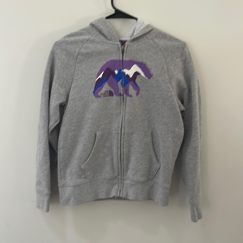 North face zippered hoodie